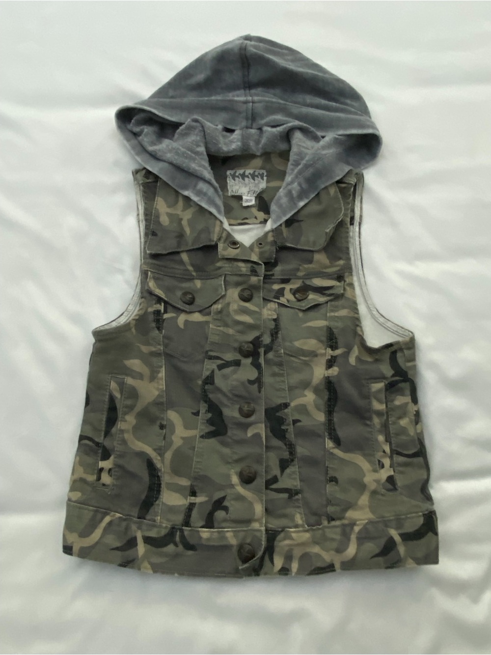Others Follow Camouflage Hooded Vest Size XS